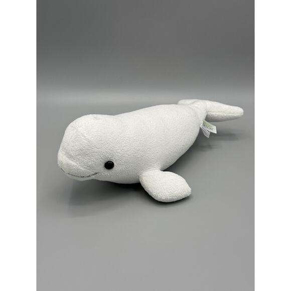 Destination Nation Beluga Whale Plush 13 Inch Stuffed Ocean Animal - Picture 1 of 11